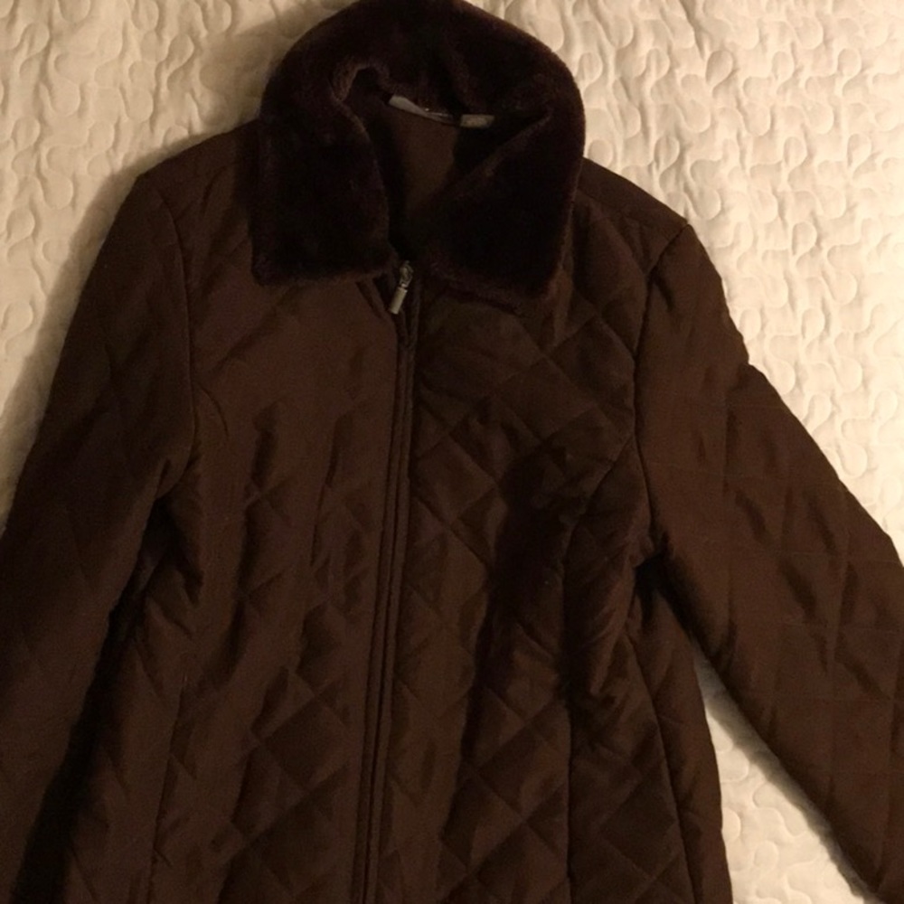 Quilted Brown Coat